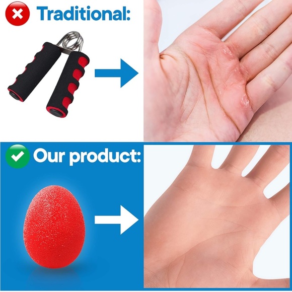 RMS 4-Pack Hand Exercise Balls - Physical & Occupational Therapy Kit. BRAND NEW - Picture 8 of 11